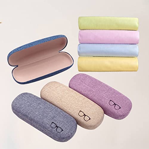 minkissy 4 conjuntos de óculos de tecido retrô suporte para óculos anti-amarelo masculino bolsa de l