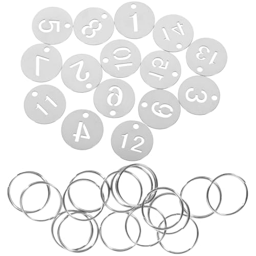 COHEALI �X�e�����X���L�[�^�O 15�Z�b�g �������ԍ��^�O �����O�t �h�A�ԍ��D ���b�J�[ �ו��}�[�L���O�p