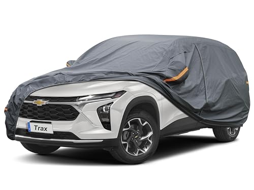 Image of GUNHYI Premium Car Cover Custom Fit Chevrolet Chevy Trax (2013-2026), 16 Layers Heavy Duty Car Cover Waterproof All Weather with Zipper Door for Sun Rain Snow Dust Uv Protection