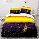 【Fermeture éclair Cachée】: Housse de couette une fermeture à glissière exquise est conçue pour Facile être remplacée et nettoyée, des liens aux 4 coins de la housse de couette pour vous aider à garder votre couette de plumes au bon endroit