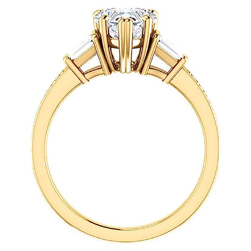 18K Solid Yellow Gold Handmade Engagement Ring, 2.00 CT Heart Cut Moissanite Solitaire Ring Diamond Wedding Ring for Her/Women, Anniversary Precious Gift, VVS1 Colorless4