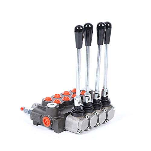 Válvula direccional hidráulica de 4 vías, 13 GPM, válvula de control hidráulico manual, para tractor, cargador, tanque