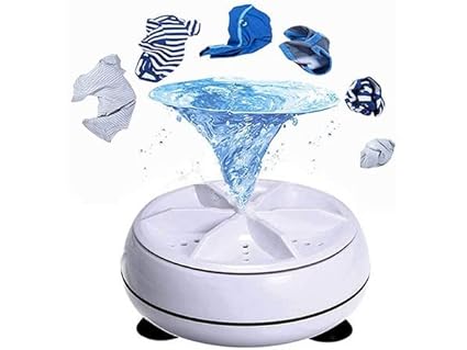 Mini Rotating Washing Machine Mini Ultrasonic Turbine Washer with USB Cable for Travel Home Business Trip, Portable Washing Machine Multi-functional Travel Washing Device