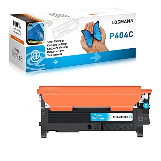 LOSMANN Toner kompatibel för Samsung P404 CLT-P404C för Samsung 404S CLT-K404S CLT-C404S CLT-M404S CLT-Y404S för Samsung Xpress SL-C430W C480FW C480W C480 C430 C480FN C4333 (1 Cyan)