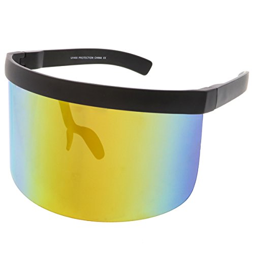 zeroUV Visor Sunglasses for Men and Women, Futuristic Face Shield Glasses with UV400 Protection 172mm4