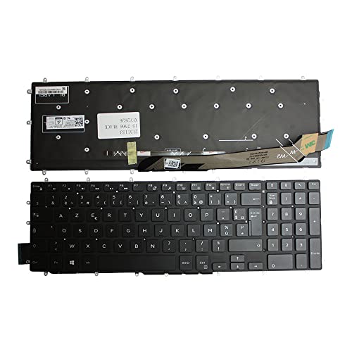 Clavier portable Dell Inspiron 7566 rétroéclairé noir pièce de rechange AZERTY