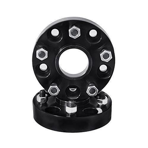 2pc Black Wheel Spacers Adapters 3" (1.5 inch per Side) for 5x4.5 (5x114.3) Hubcentric Vehicle to 5x4.5 Wheel Bolt Patterns with 1/2 - RH Threads - Fits Jeep Wrangler TJ Cherokee Liberty