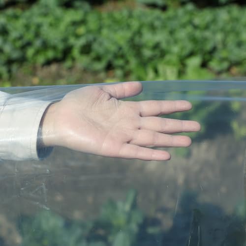 Telo in polietilene trasparente resistente per serre, tunnel e agricoltura, copertura in plastica resistente per pittura e protezione dalla polvere