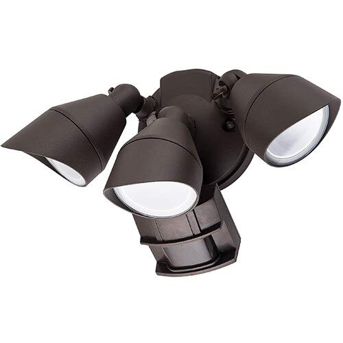 Hottest Sale Motion Sensor LED Flood Light with Photocell - Three Head - 36 Watt - 4000K Cool White - Bronze - 3100 Lumens