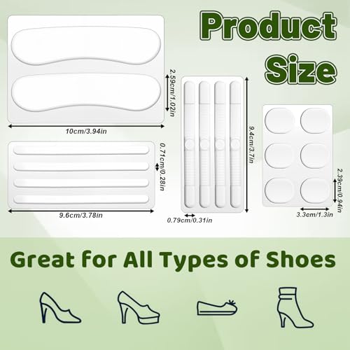 Image of 34 Pcs Shoe Strap Silicone Grip High Heel Sandals Gel Protector Strips Anti Slip Cushion Inserts Pad Sling Backs Foot Support Sticker for Sports Sneakers Women Men