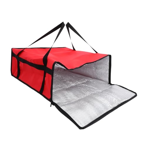 GRIRIW Insulated Food Bag Capacity Non Woven Fabric Takeout Bag for Hot Cold Food Transport Lightweight Washable for Pizza and Catering