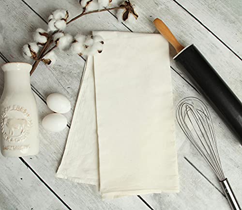 Whitestem Flour Sack Dish Towels | 15”X25” | 7-Pack | Natural | 130 Thread Count Ring Spun Cotton, Kitchen Dish Towels, Kitchen Towels, Hand Towels, Tea Towels And Dish Cloths #TOP1
