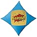 OFFbb-USA Boom Dialog Spark Exclamation - Funda para cojín de coche, color azul