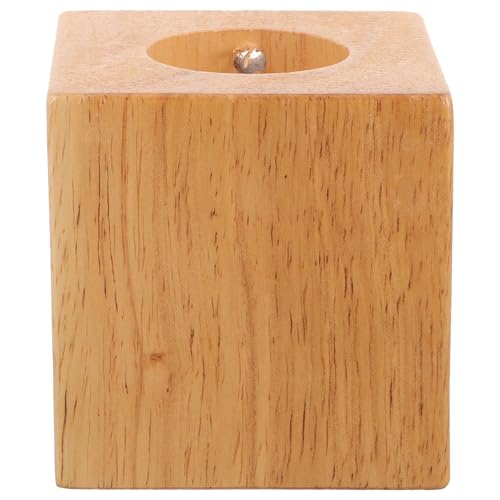 TOYANDONA Base de Lámpara de Mesa de Madera Maciza DIY Soporte Cuadrado de Madera Natural para Lámpara de Escritorio Base de Repuesto y Decoración de Interiores