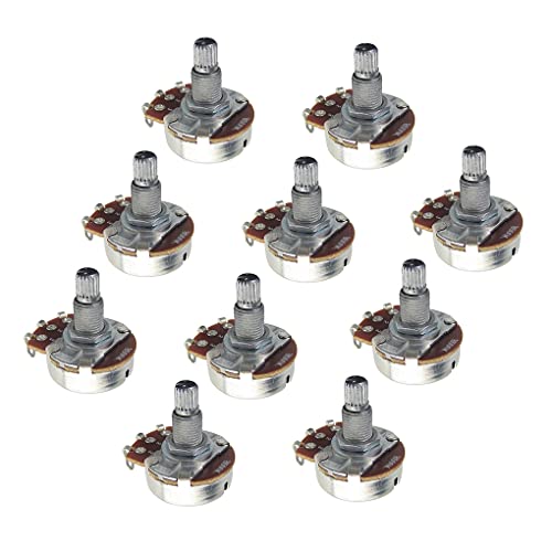 FLEOR Potentiomètre pleine grandeur pour guitare B500k L18mm potentiomètres de contrôle de tonalité audio, paquet de 10 - Les Beatles, Paul McCartney, John Lennon, RIngo Starr, George Harrison FLEOR Potentiomètre pleine grandeur pour guitare B500k L18mm potentiomètres de contrôle de tonalité audio, paquet de 10