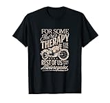 Retro Vintage Motorcycle rider therapy T Shirt