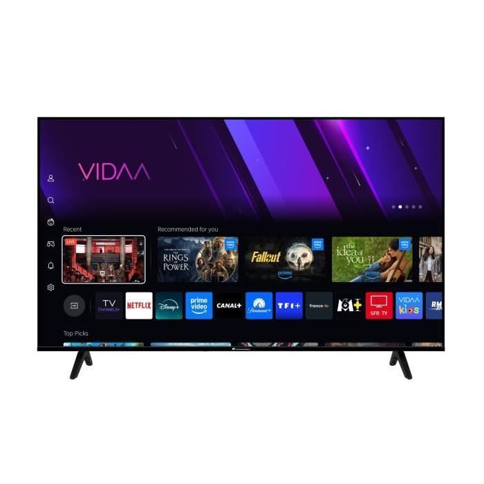 Continental Edison TV LED UHD 55“ (139 cm) - 3xHDMI - 2xUSB - Noir - CELED55SV2UD25B6