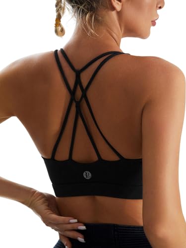 Image of RUNNING GIRL Sports Bras for Women,Padded Sports Bra Tank Top Sexy Crisscross Back High Impact Longline Workout Yoga Bra
