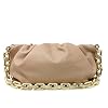 Women’s Chain Pouch Bag | Cloud-Shaped Dumpling Clutch Purse | Ruched Chain Link Shoulder Handbag