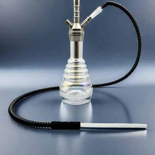 4 Pack KKDUCK Black Telescopic Hookah Hose With Glass Mouthpiece Handle – 11.8 Inch To 70 Inch Extendable Hookah Accessories Foam Handles With Hose Connector For Shisha - Image 5