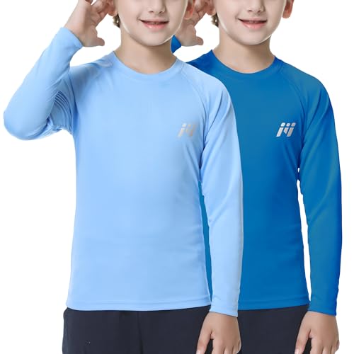 MEETWEE Niño Chica Manga Larga Rash Vest Guard Niños Natación Top UV Protección Solar para Surf Piscina de Playa
