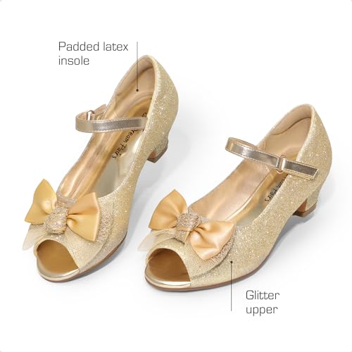DREAM PAIRS Girls Heels Dress Shoes Flats for Wedding Bow Flower Princess Shoes for Little Kid/Big Kid4
