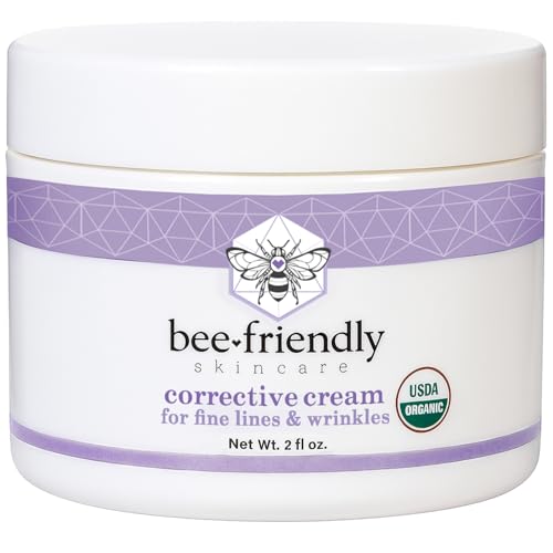 Organic Corrective Cream, USDA Certified Face Moisturizer Rich Anti Aging Facial Night Cream For Sensitive Skin Aids With Fine Lines, Wrinkles, Crows Feet, Eyes, Face, Neck 2 oz