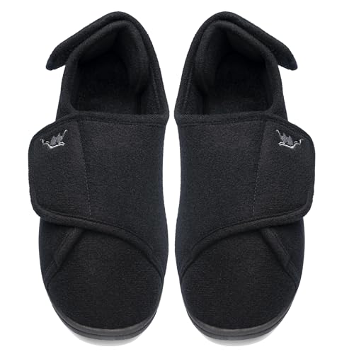 Happy Touch Mens Extra Wide Diabetic Slippers