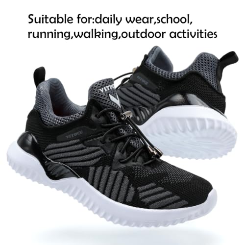 Image of JMFCHI Boys Girls Kids' Sneakers Knitted Mesh Sports Shoes Breathable Lightweight Running Shoes for Kids Fashion Athletic Casual Shoes