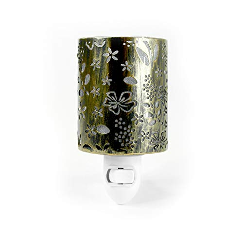 Difusor aromático eléctrico floral de bronce enchufable miniatura 3