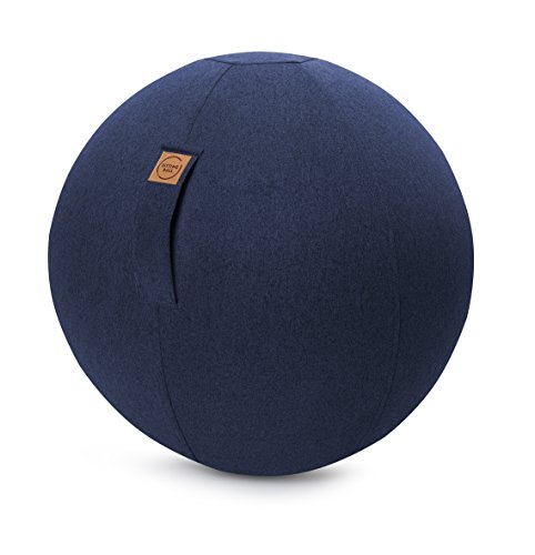 Preisvergleich Produktbild Sitzball Felt Filzimitat dunkelblau ca. 65cm Ø