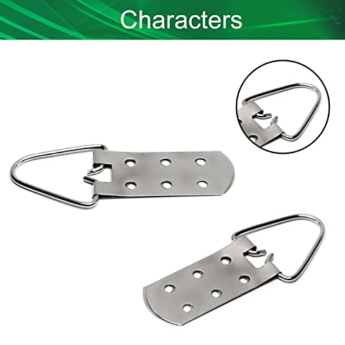 Image of D Ring Picture Hangers 105mm x 30mm Hardware Assortment Kit, for Home Decoration Hanging Clock Paintings Artwork Creative Picture Frame Photo Hanging Solutions Silver Tone 4pcs