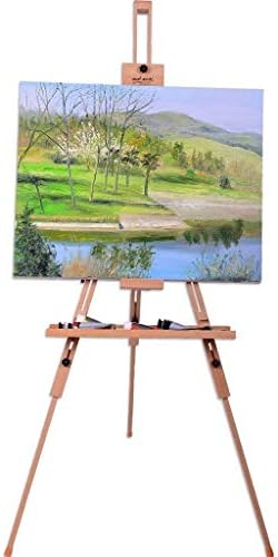 Mont Marte Heavy Duty Tripod Easel, Adjustable Beech Wood Artist Easel for Painting, Holds Canvas up to 120cm (47") High