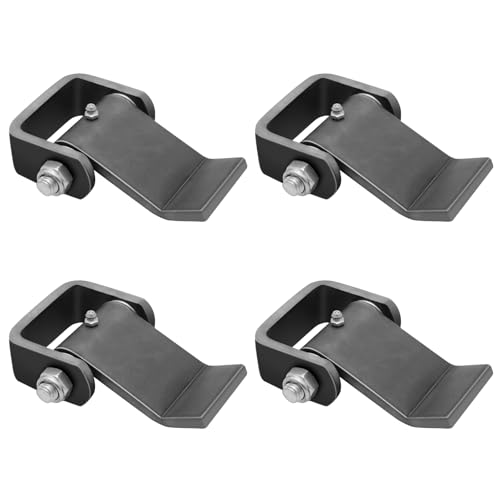 NAUTYKIKS 4 Pack Dump Trailer Hinges Weld On Heavy Duty Steel Trailer Door Hinge Weldable Trailer Gate Hinge Strap Style Short Leaf