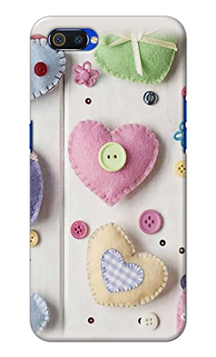 Image of PRINTFIDAA Heart Shape Hard Back Cover for Realme C2 / Oppo A1K, RMX1941, CPH1923 Back Cover -(P6) KAT1010