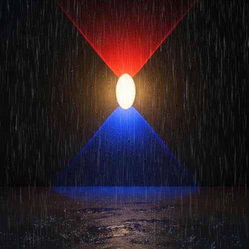 Image of Modern Outdoor Wall Light | 3-in-1 Color Changing LED Up Down Lamp | Waterproof Exterior Wall Sconce for Home, Gate, Garden, Balcony & Patio (Switch Control) (Orbs)