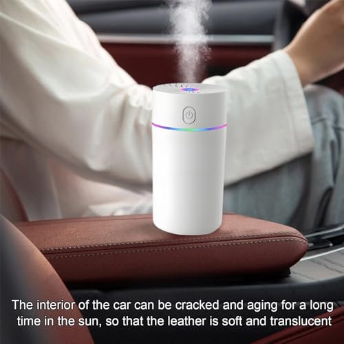 Image of DXNQ Car Fragrance Diffuser, USB-Powered Car Air Freshener Mist Humidifier Essential Oil Diffuser, Portable Car Air Freshener Aromatherapy Diffuser for Vehicle, Car Accessories (White)