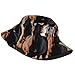 Running Horses Print Fashion Unisex Bucket Hat Wide Brim Sun Protection Foldable Double Sided Printed Sun Hat Black