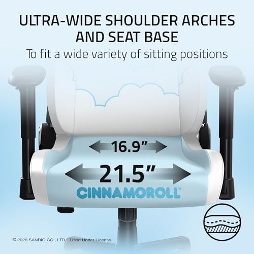 Image of Razer Iskur V2 X NewGen Ergonomic Gaming Chair - Built-in Lumbar Support, Cooltouch Gen-2 EPU Leather, Ultra-Wide Seat Base, Adjustable 152 Degree Recline, Foam Cushions - Cinnamoroll Edition