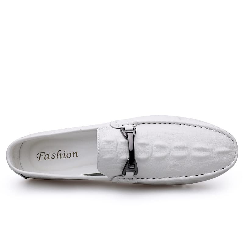 Men's Loafers Shoes Faux Crocodile Print Leather Comfortable Anti-Slip Lightweight Casual Slip-ons4