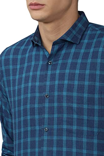 Image of Peter England Men's Checkered Slim Fit Shirt