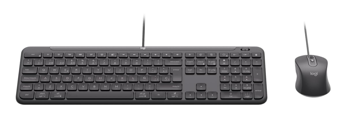 Logitech Signature Slim Wired Combo MK620 for Business, optische kabelgebundene Maus, Tastatur in Standardgröße, USB-C Plug-and-Play, Windows/Mac/Chrome/PC/Notebooks, Deutsches QWERTZ-Layout – Grafit