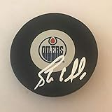 Bernie Nicholls LA Kings signed Edmonton Oilers puck autographed - Autographed NHL Pucks