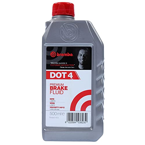 Brembo l04005 líquido de Frenos Dot 4 para Vehículos, El embalaje puede variar, 500 ml