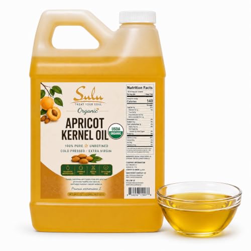 USDA Organic Cold Pressed Unrefined Apricot Kernel Oil (64 oz) image 4