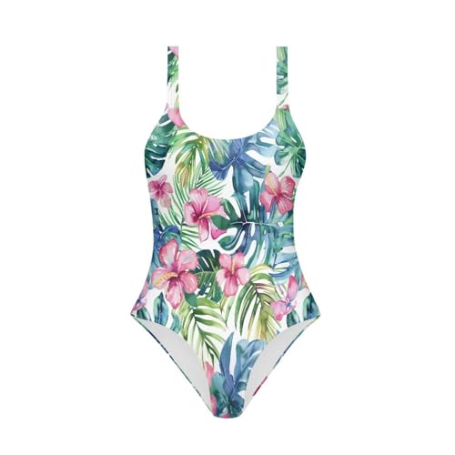 Image of Girls One Piece Swimsuit Beach Sport Athletic Bathing Suits Quick Dry Summer Hawaiian Swimwear for Teens Size 7-20