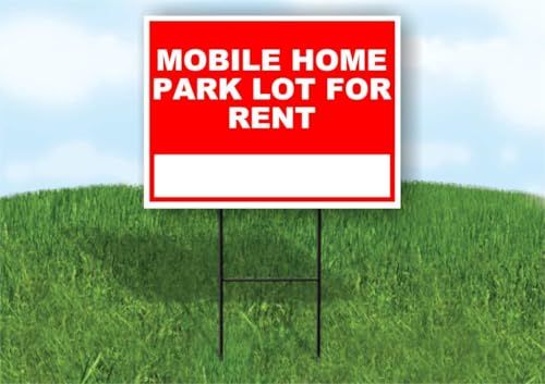 Mobile home park lot for rent Write On Me Red 18x24 in Double Sided Yard Road Sign w/Stand