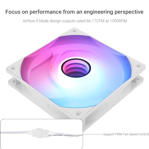 Image of Thermalright TL-C12W-S V3 CPU Fan 120mm Case Cooler Fan ARGB, 4pin PWM Connector Silent Computer Fan with S-FDB Bearing,Desktop Cooling Fan has ARGB Mirror Light Effect (3-Pack Fans)