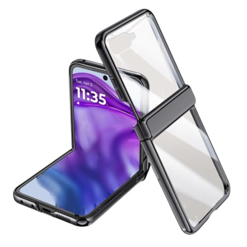 motorola razr 50s/60�p�P�[�X �N���A �q���W�ی� �V���v�� ���� �n�[�h �� �ϏՌ� �����h�~ �J�o�[(�u���b�N)