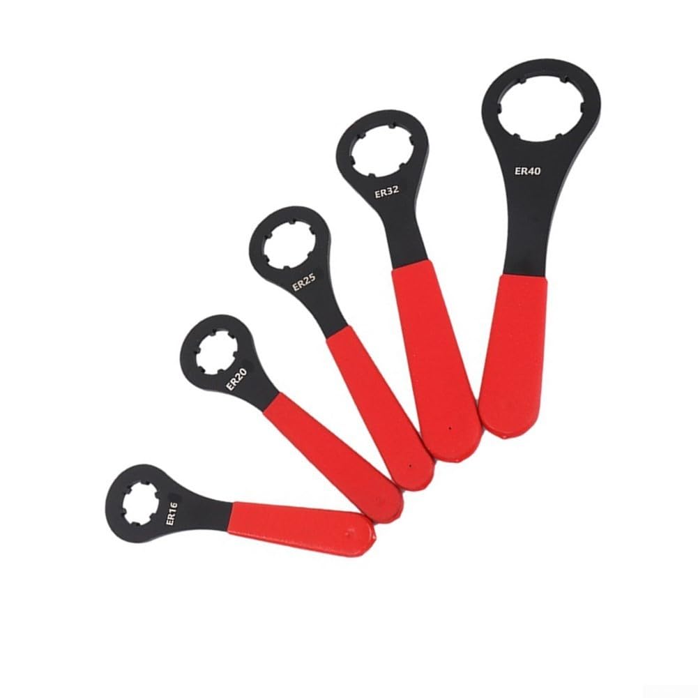 Yhenlovtt Chiave CNC ER-O, ER16, ER20, ER25, ER32, ER40, Acciaio, Rosso Nero